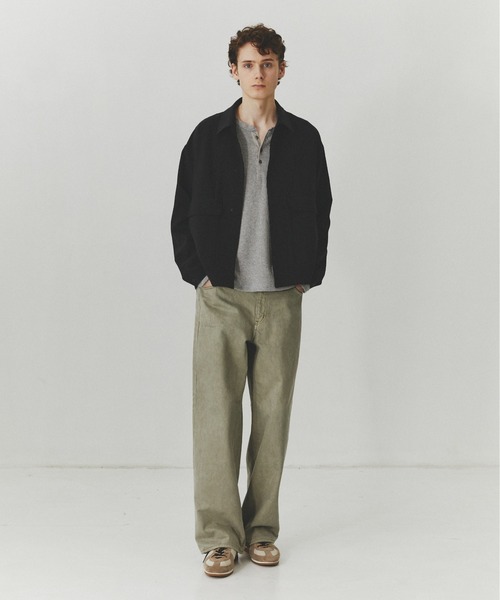 PUBLIC TOKYO（パブリックトウキョウ）の「【大人気昨年SS完売アイテム】TRIXIONウーリーシャツブルゾン /セットアップ対応/春服/即完アイテム/防シワ（ブルゾン・メンズ・ブラック/ベージュ・2/1）」の14枚目の写真