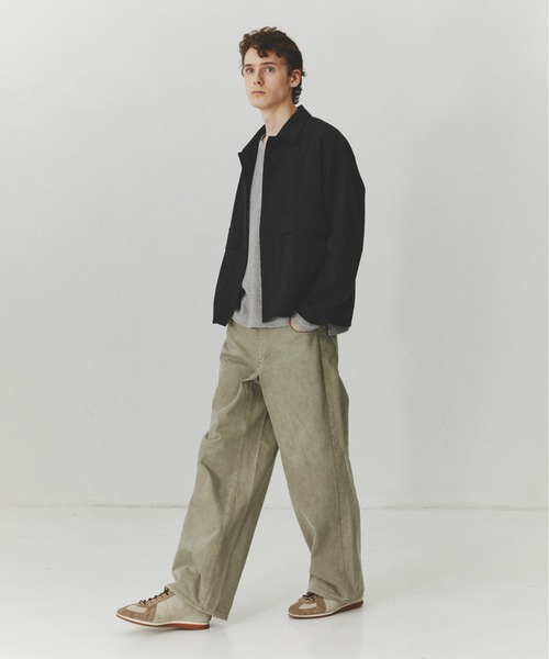 PUBLIC TOKYO（パブリックトウキョウ）の「【大人気昨年SS完売アイテム】TRIXIONウーリーシャツブルゾン /セットアップ対応/春服/即完アイテム/防シワ（ブルゾン・メンズ・ブラック/ベージュ・2/1）」の15枚目の写真