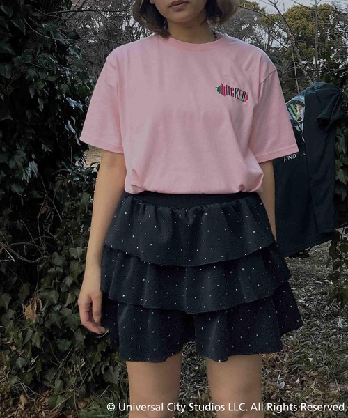 AS KNOW AS plus(アズノゥアズプラス)の「〇アクリルキーホルダー付き WICKED Tシャツ 【WICKED/ウィキッド】(Tシャツ/カットソー・レディース・グリーン/ピンク/オフホワイト/チャコールグレー・FREE)」の10枚目の写真