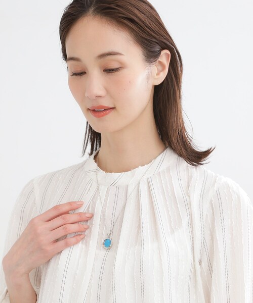Reflect(リフレクト)の「天然シェルプレートペンダントネックレス(ネックレス・レディース・ホワイト/サックスブルー・00)」の3枚目の写真