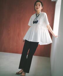 OPAQUE.CLIP（オペークドットクリップ）の「ペプラムドッキングカットソー【洗濯機OK】（Tシャツ/カットソー）」