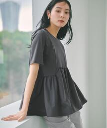 OPAQUE.CLIP | ペプラムドッキングカットソー【洗濯機OK】(Tシャツ/カットソー)