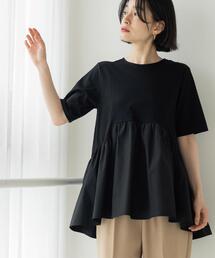 OPAQUE.CLIP（オペークドットクリップ）の「ペプラムドッキングカットソー【洗濯機OK】（Tシャツ/カットソー）」