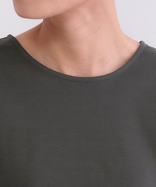 OPAQUE.CLIP（オペークドットクリップ）の「ペプラムドッキングカットソー【洗濯機OK】（Tシャツ/カットソー・レディース・チャコールグレー/ブラウン系/ブラック/ホワイト・40/38/36/42）」の13枚目の写真