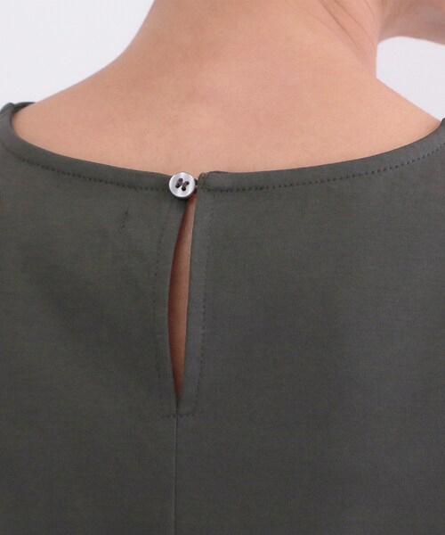 OPAQUE.CLIP（オペークドットクリップ）の「ペプラムドッキングカットソー【洗濯機OK】（Tシャツ/カットソー・レディース・チャコールグレー/ブラウン系/ブラック/ホワイト・40/38/36/42）」の14枚目の写真