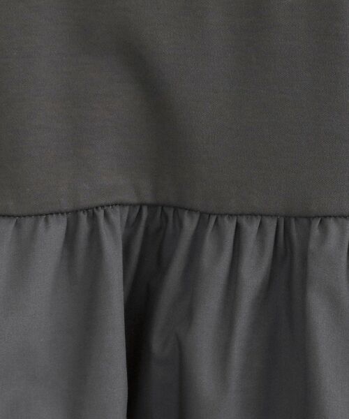 OPAQUE.CLIP(オペークドットクリップ)の「ペプラムドッキングカットソー【洗濯機OK】(Tシャツ/カットソー・レディース・チャコールグレー/ブラウン系/ブラック/ホワイト・40/38/36/42)」の7枚目の写真
