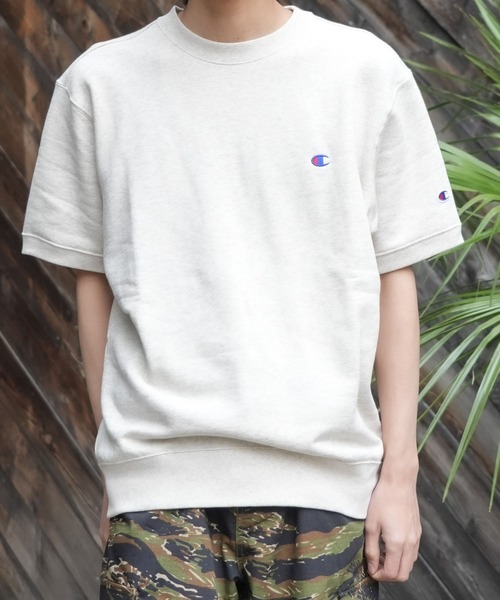 Champion(チャンピオン)の「【CHAMPION/チャンピオン】【乾きやすくてヨレない】半袖スウェット USAコットン×リサイクルポリエステル サステナブル 洗濯に強い(Tシャツ/カットソー・メンズ・ネイビー/杢グレー/ブラック/オフホワイト・X-LARGE/LARGE/MEDIUM)」の12枚目の写真