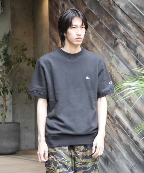 Champion(チャンピオン)の「【CHAMPION/チャンピオン】【乾きやすくてヨレない】半袖スウェット USAコットン×リサイクルポリエステル サステナブル 洗濯に強い(Tシャツ/カットソー・メンズ・ネイビー/杢グレー/ブラック/オフホワイト・X-LARGE/LARGE/MEDIUM)」の17枚目の写真