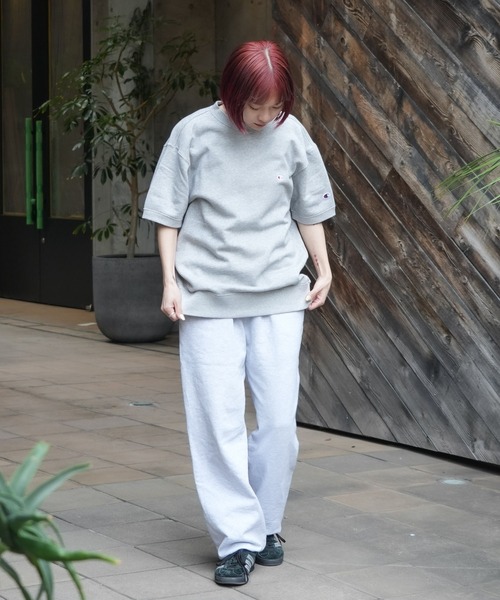 Champion(チャンピオン)の「【CHAMPION/チャンピオン】【乾きやすくてヨレない】半袖スウェット USAコットン×リサイクルポリエステル サステナブル 洗濯に強い(Tシャツ/カットソー・メンズ・ネイビー/杢グレー/ブラック/オフホワイト・X-LARGE/LARGE/MEDIUM)」の20枚目の写真