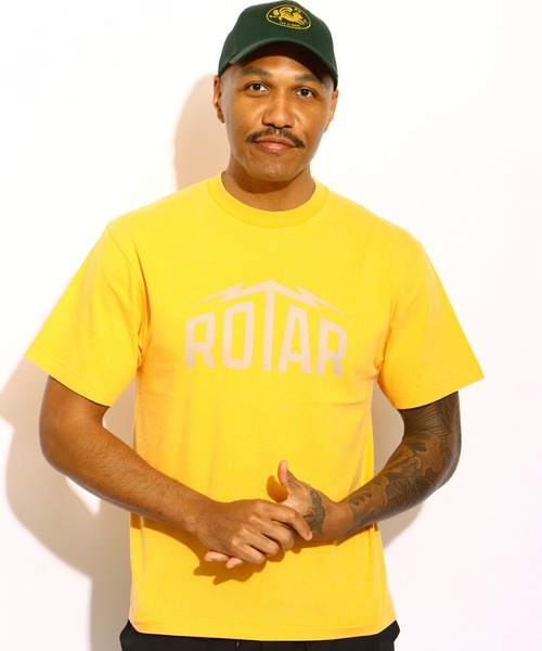 ROTAR(ローター)の「Lightning LOGO 2 vintage finish Tee(Tシャツ/カットソー・メンズ・イエロー系その他/ブラック系その他/ネイビー/ホワイト系その他・MEDIUM/LARGE/X-LARGE)」の4枚目の写真
