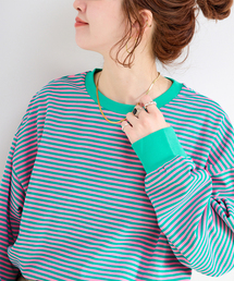 B.C STOCK | 《追加7》【WEB限定】ウォッシャブル / ボーダーロンTEE(Tシャツ/カットソー)