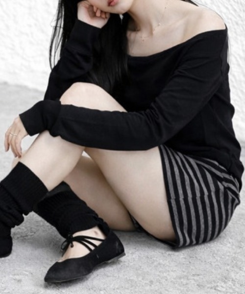 NANEA(ナネア)の「ボーダーショートパンツ(その他パンツ・レディース・ホワイト/グレー・MEDIUM)」の9枚目の写真