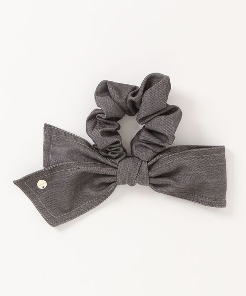 apres jour（アプレジュール）の「【apres jour×ARIAZ】プレートツキデニムシュシュ（シュシュ・レディース・インディゴブルー/グレー・FREE）」の4枚目の写真