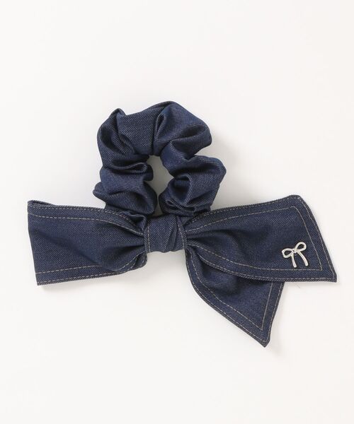 apres jour（アプレジュール）の「【apres jour×ARIAZ】プレートツキデニムシュシュ（シュシュ・レディース・インディゴブルー/グレー・FREE）」の5枚目の写真