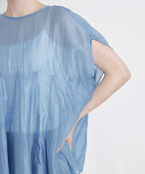 PICCIN(ピッチン)の「後ろリボンクラゲブラウス(シャツ/ブラウス・レディース・サックスブルー/ブラック/ピンク・M)」の15枚目の写真