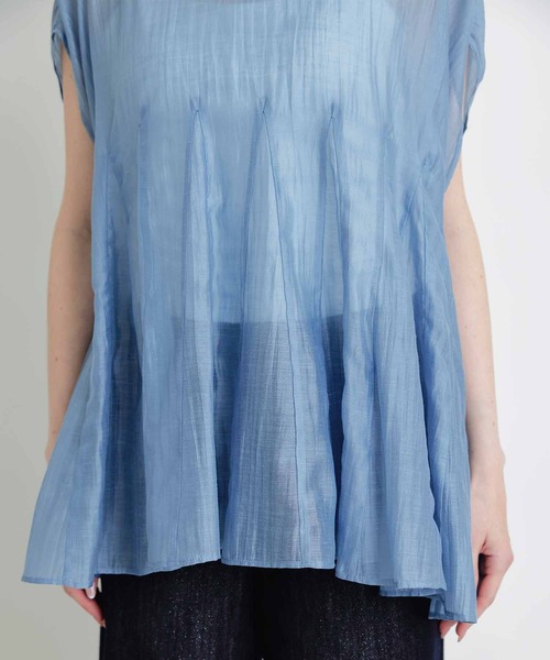 PICCIN(ピッチン)の「後ろリボンクラゲブラウス(シャツ/ブラウス・レディース・サックスブルー/ブラック/ピンク・M)」の14枚目の写真