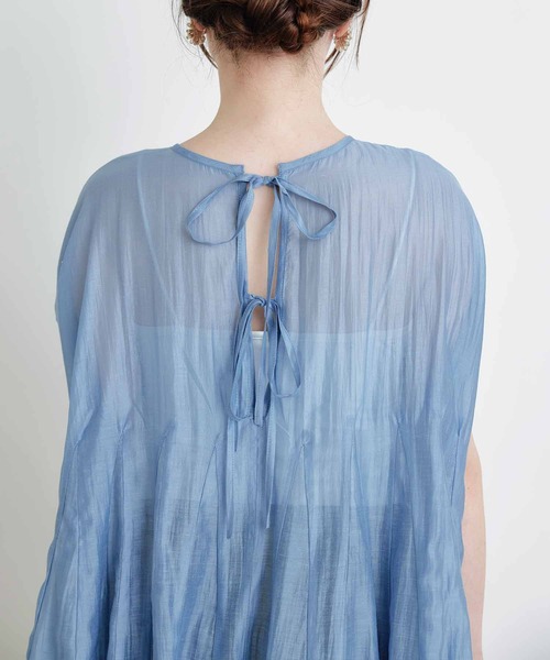 PICCIN(ピッチン)の「後ろリボンクラゲブラウス(シャツ/ブラウス・レディース・サックスブルー/ブラック/ピンク・M)」の13枚目の写真