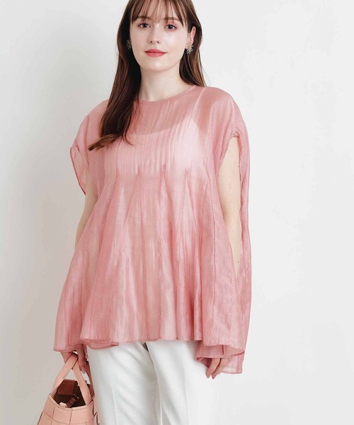 PICCIN(ピッチン)の「後ろリボンクラゲブラウス(シャツ/ブラウス・レディース・サックスブルー/ブラック/ピンク・M)」の5枚目の写真