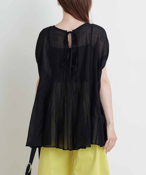 PICCIN(ピッチン)の「後ろリボンクラゲブラウス(シャツ/ブラウス・レディース・サックスブルー/ブラック/ピンク・M)」の20枚目の写真