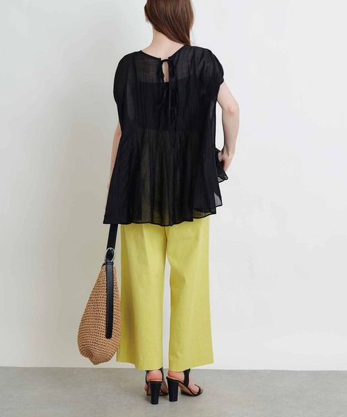 PICCIN(ピッチン)の「後ろリボンクラゲブラウス(シャツ/ブラウス・レディース・サックスブルー/ブラック/ピンク・M)」の17枚目の写真