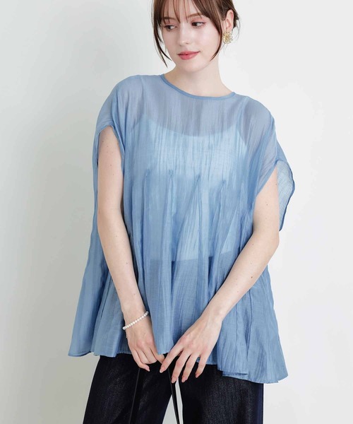 PICCIN(ピッチン)の「後ろリボンクラゲブラウス(シャツ/ブラウス・レディース・サックスブルー/ブラック/ピンク・M)」の11枚目の写真