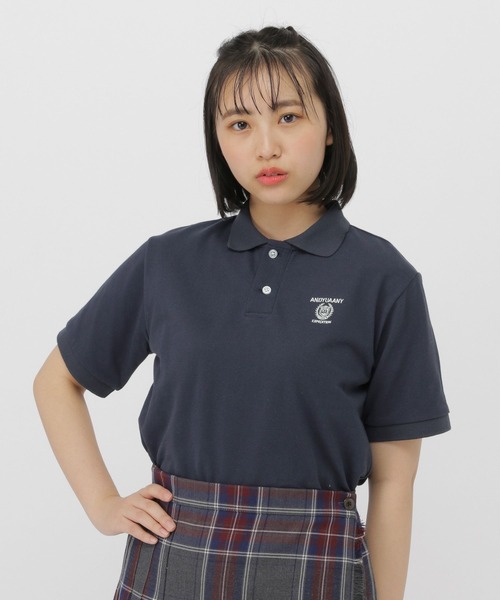 GLOBAL WORK(グローバルワーク)の「スクールサマーポロ/AND YUA ANY/641525(ポロシャツ・キッズ・ネイビー/ホワイト・160cm/150cm/170cm)」の6枚目の写真