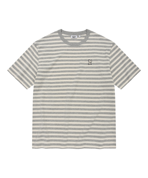 Wacky WiLLy(ワッキーウィリー)の「ベーシックストライプ半袖Tシャツグレー(Tシャツ/カットソー・レディース・その他・LARGE/MEDIUM/X-LARGE/XX-LARGE/SMALL/X-SMALL)」の1枚目の写真