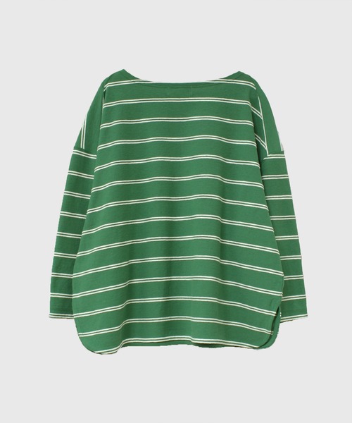RNA-N(アールエヌエーエヌ)の「M2645 タックボーダー8分袖T(Tシャツ/カットソー・レディース・キナリ/グリーン/グレー・FREE)」の10枚目の写真