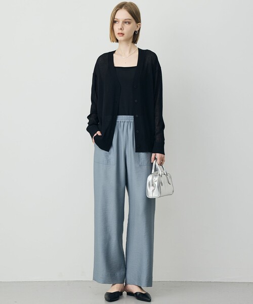 ICB(アイシービー)の「ワッシャーツイル ワイドストレートパンツ(その他パンツ・レディース・オリーブ系/ベージュ系/ダルブルー系/ブラック系/レッド系・40/42/44/46/48)」の15枚目の写真