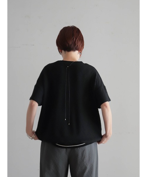 FIL DE FER(フィルデフェール)の「ウェーブJQ 裾リブP/O(Tシャツ/カットソー・レディース・ブラック/ホワイト・FREE)」の12枚目の写真