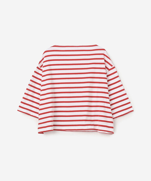 ORCIVAL（オーシバル）の「ORCIVAL | コットンレジェ ボートネック ボーダーTシャツ WOMEN（Tシャツ/カットソー・レディース・ブルー系その他/グレー系その他2/ホワイト/レッド系その他・1）」の6枚目の写真