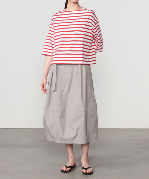 ORCIVAL（オーシバル）の「ORCIVAL | コットンレジェ ボートネック ボーダーTシャツ WOMEN（Tシャツ/カットソー・レディース・ブルー系その他/グレー系その他2/ホワイト/レッド系その他・1）」の14枚目の写真