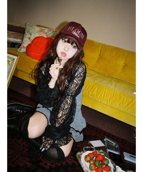 jouetie（ジュエティ）の「【MINAMI×jouetie】レースボレロフーディ（カーディガン/ボレロ・レディース・ブラック/アイボリー/ブルー・MEDIUM）」の5枚目の写真