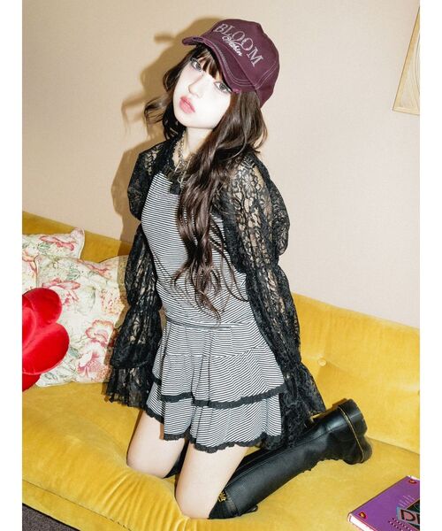 jouetie（ジュエティ）の「【MINAMI×jouetie】レースボレロフーディ（カーディガン/ボレロ・レディース・ブラック/アイボリー/ブルー・MEDIUM）」の7枚目の写真