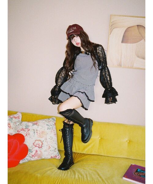 jouetie（ジュエティ）の「【MINAMI×jouetie】レースボレロフーディ（カーディガン/ボレロ・レディース・ブラック/アイボリー/ブルー・MEDIUM）」の8枚目の写真