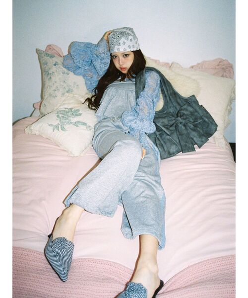 jouetie（ジュエティ）の「【MINAMI×jouetie】レースボレロフーディ（カーディガン/ボレロ・レディース・ブラック/アイボリー/ブルー・MEDIUM）」の9枚目の写真