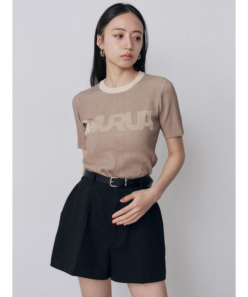 MURUA(ムルーア)の「タックショートパンツ 夏服(その他パンツ・レディース・グレー/ブラック・1/2)」の4枚目の写真