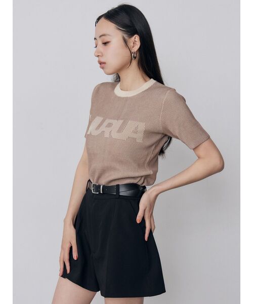 MURUA(ムルーア)の「タックショートパンツ 夏服(その他パンツ・レディース・グレー/ブラック・1/2)」の5枚目の写真