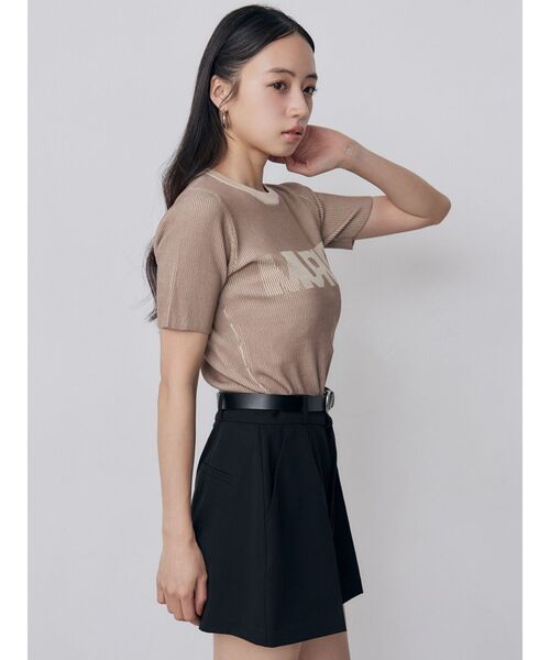 MURUA(ムルーア)の「タックショートパンツ 夏服(その他パンツ・レディース・グレー/ブラック・1/2)」の6枚目の写真
