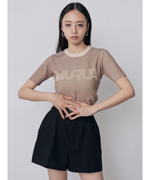 MURUA(ムルーア)の「タックショートパンツ 夏服(その他パンツ・レディース・グレー/ブラック・1/2)」の7枚目の写真