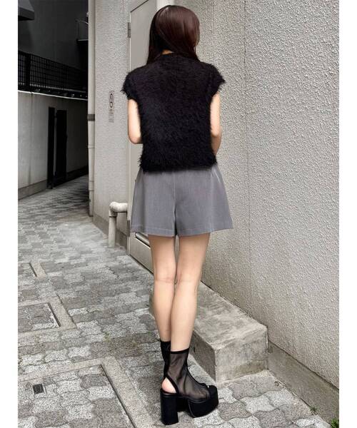 MURUA(ムルーア)の「タックショートパンツ 夏服(その他パンツ・レディース・グレー/ブラック・1/2)」の16枚目の写真