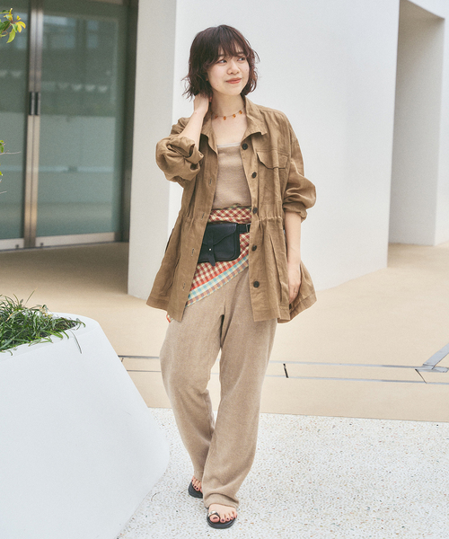 FRAMeWORK（フレームワーク）の「FRAMeWORK×ARCHI PILE パンツ（その他パンツ・レディース・ベージュ/ブラウン・FREE）」の9枚目の写真