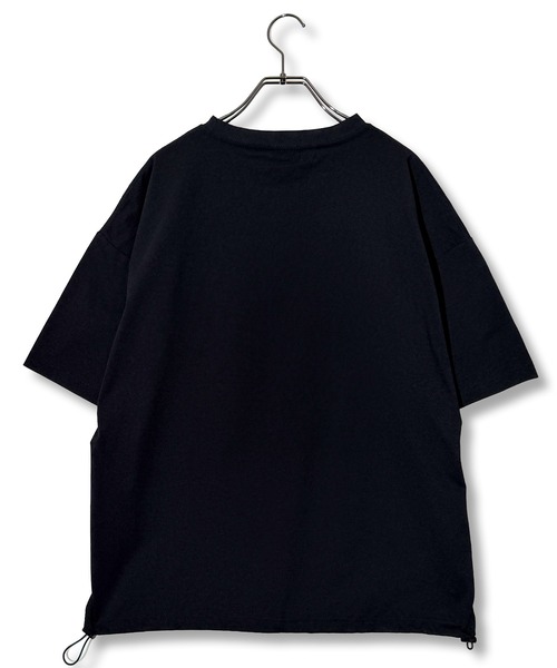 Candlestick(キャンドルスティック)の「グラフィック アート ワイドシルエット 裾ドロスト ストレッチ 半袖Tシャツ(Tシャツ/カットソー・レディース・ホワイト/ブラック・M/L)」の13枚目の写真