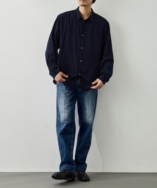 ATON/エイトン】COTTON SILK VIERA LOOSE FIT SHIRT（シャツ/ブラウス