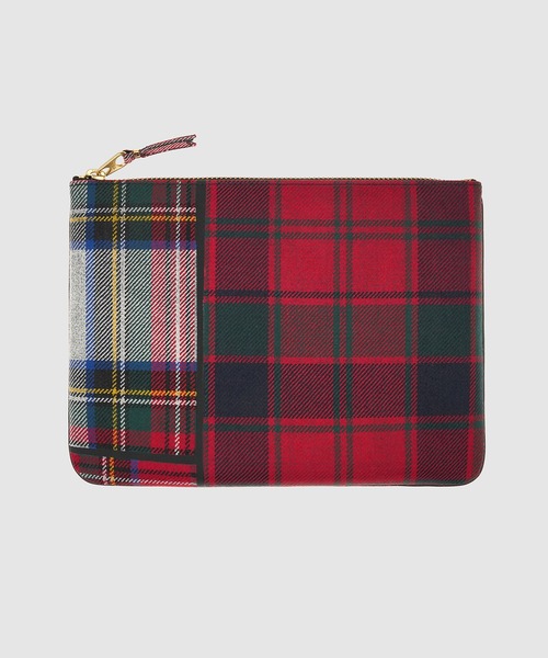 TARTAN PATCHWORK】LARGE ZIP POUCH（ポーチ）｜Wallet COMME des