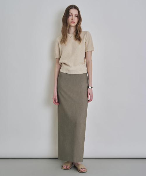 COSTUME O’CLOCK(コスチュームオクロック)の「フォーマルスリットHラインマキシスカートグレーべージュCOWSK002GBEIGE(スカート・レディース・その他・X-SMALL/SMALL/MEDIUM/LARGE)」の6枚目の写真