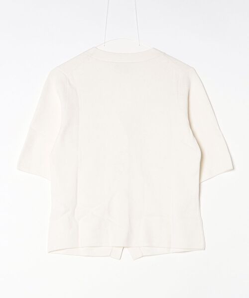 Banana Republic(バナナリパブリック)の「ラークスパー コットンシルク ショートスリーブ カーディガン(カーディガン/ボレロ・レディース・アイボリー/ネイビー・XS/L/M/S)」の3枚目の写真