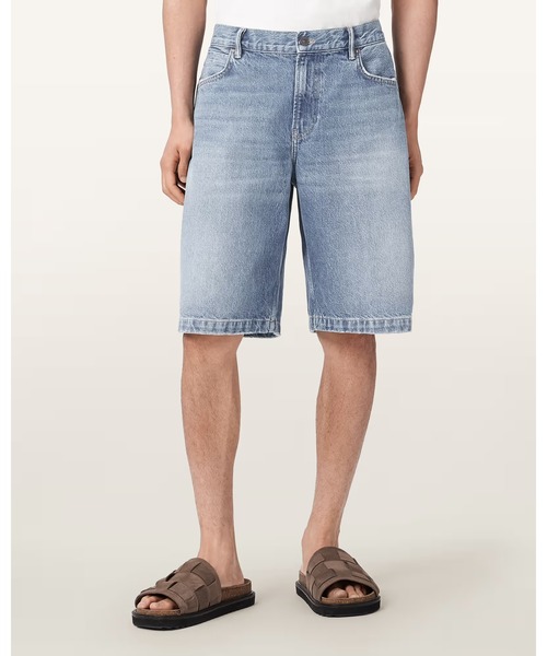 ALLSAINTS(オールセインツ)の「LENNY LOOSE FIT DENIM SHORTS | LENNY ルーズ フィット デニム ショート(デニムパンツ・メンズ・ライトインディゴブルー・28/30/31/32/33)」の9枚目の写真