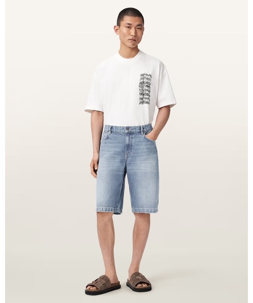 ALLSAINTS(オールセインツ)の「LENNY LOOSE FIT DENIM SHORTS | LENNY ルーズ フィット デニム ショート(デニムパンツ・メンズ・ライトインディゴブルー・28/30/31/32/33)」の7枚目の写真