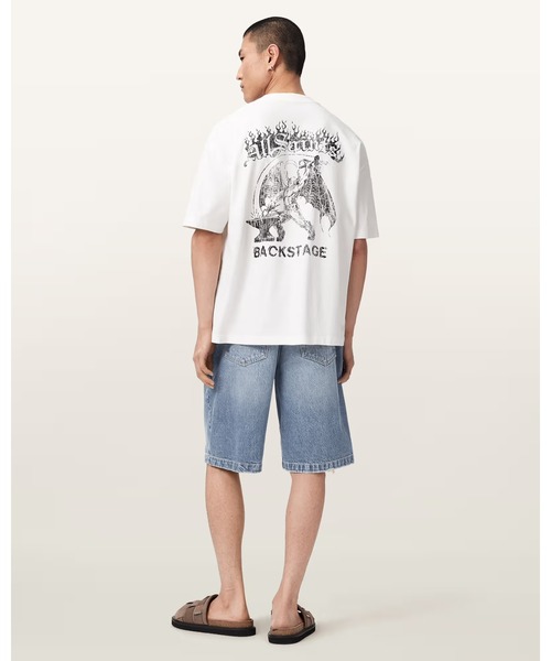 ALLSAINTS(オールセインツ)の「LENNY LOOSE FIT DENIM SHORTS | LENNY ルーズ フィット デニム ショート(デニムパンツ・メンズ・ライトインディゴブルー・28/30/31/32/33)」の5枚目の写真